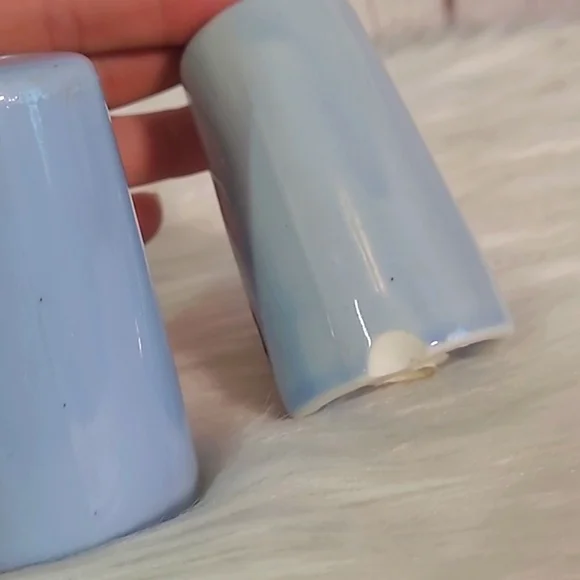 Vintage Nanco Maine Blue Lobster Salt & Pepper Shakers Porcelain Pinetree State - Picture 9 of 16